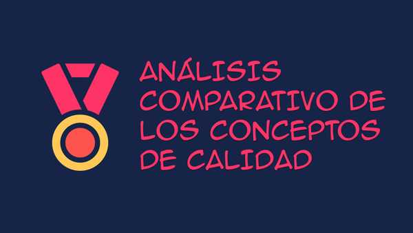 Análisis comparativo de los conceptos de calidad.